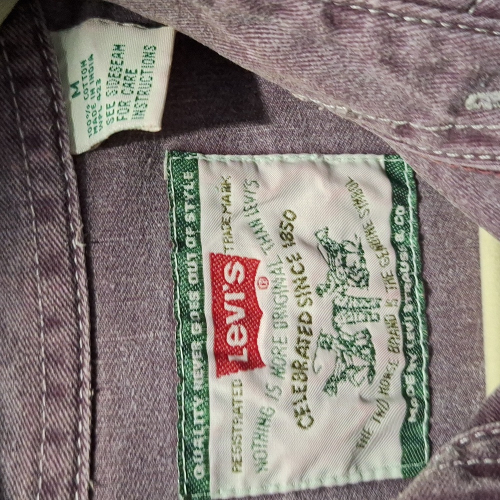 Vintage Levi Strauss Two Horse Brand Button Front Work Shirt Sz M - Picture 2 of 7